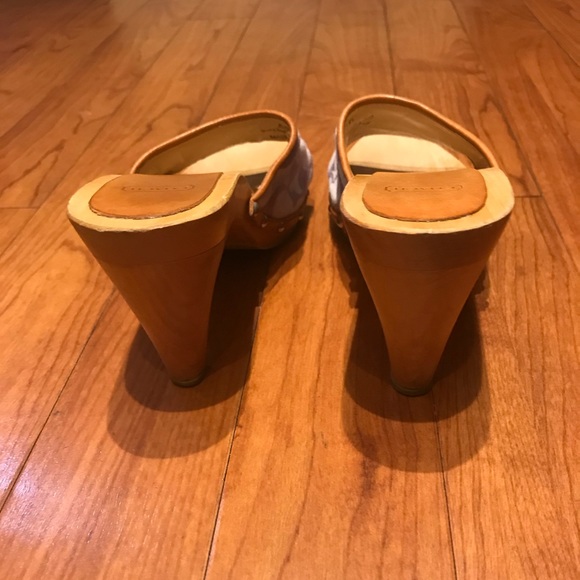 Coach Brenda Wooden Heels Slides - Picture 7 of 9